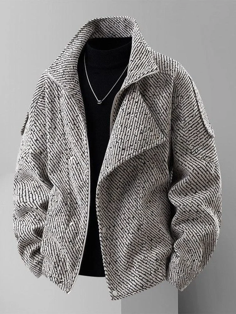 

Новинка 2023 года, мужская шерстяная куртка свободного покроя, корейская осенне-весенняя брендовая повседневная крутая ветровая верхняя одежда, пальто