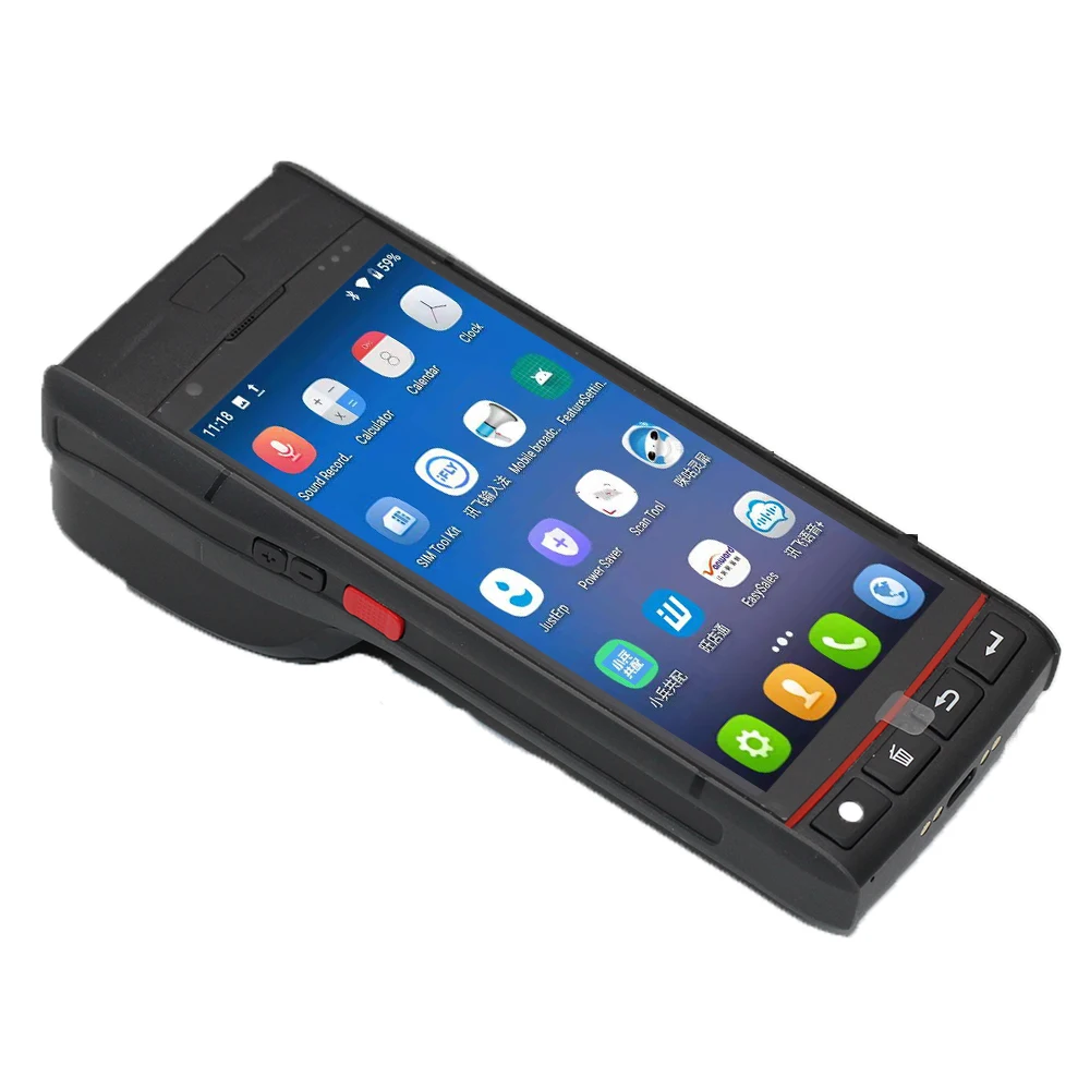 5200mAh IP54 printer PDA Hand held Printer 4G LTE Mobile Computer Rugged PDA Terminal Handheld Device with thermal printer