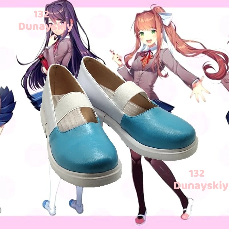 Stylish DDLC Women's Brown School Uniform Cosplay Costume Set with Wig And Shoes Complete Halloween Accessory Skirt Suit view 6