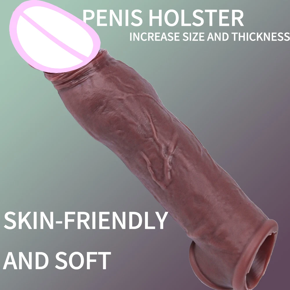 قابلة لإعادة الاستخدام القضيب توسيع محاكاة الملمس القضيب موسع كم للكبار تأخير القذف خاتم الديك الواقي الذكري الجنس لعب الذكور