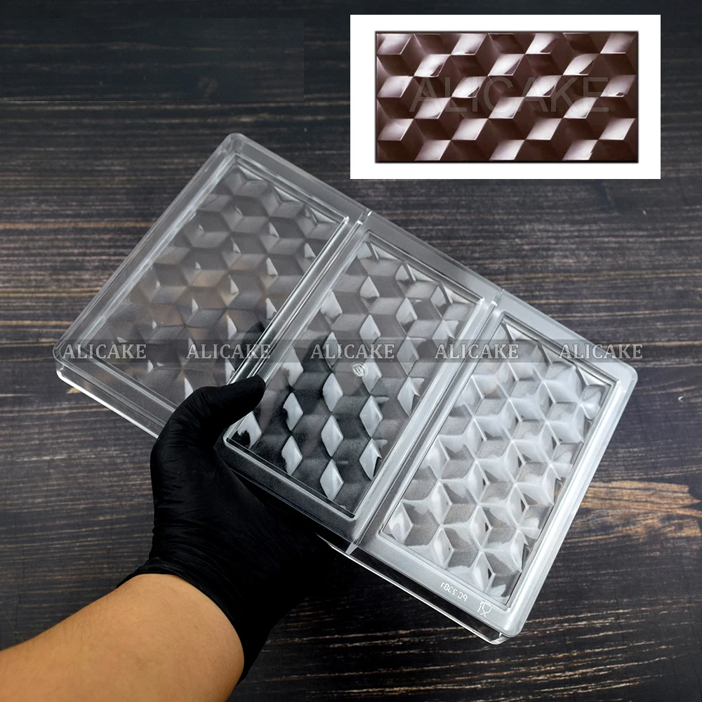 Polycarbonate Chocolate Molds Professional for Candy Chocolate Bar Bonbons Confectionery Bakery Baking Pastry Tools