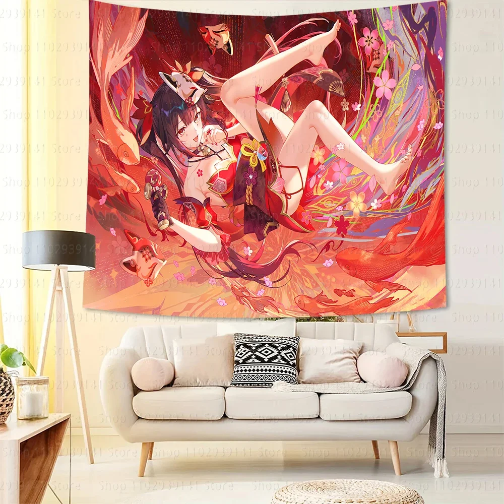 

Anime Star Rail Sparkle Tapestry Kawaii Decorate Wall Tapestry Cute Gift Flags Anime hanging pictures 180x320cm