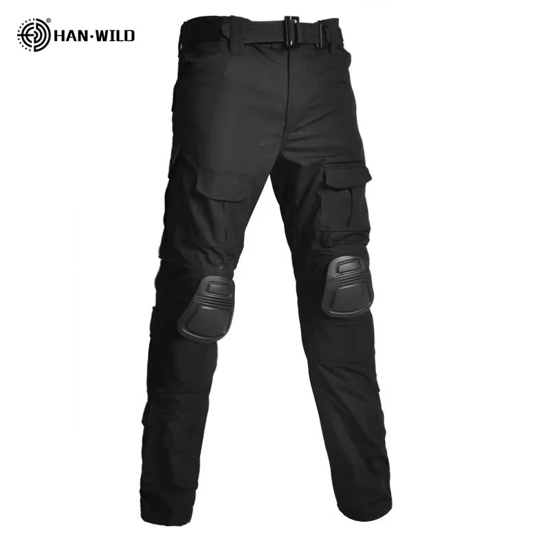 Men Tactical Pants Camouflage Uniform Trouser Hiking Pants Autumn Paintball Combat Cargo Pants with Knee Pads