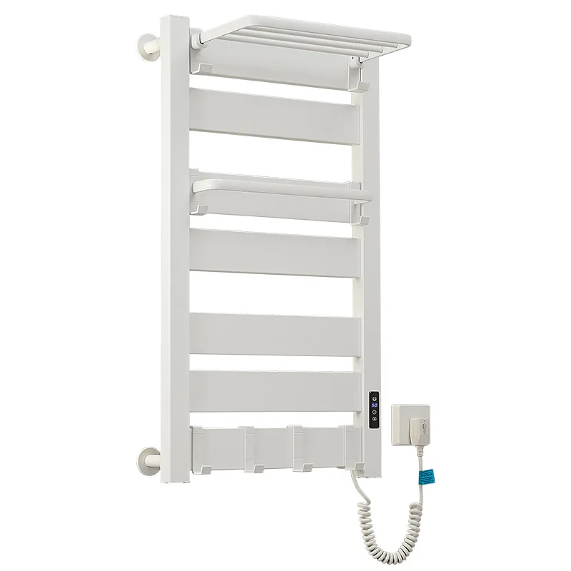 Hot Sale Modern Luxury Wall Mounted Smart Wifi Electric Towel Rack Heating Punch Free Towel Warmer Rack for Bathroom Hotel