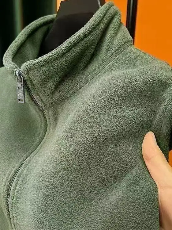 

Men's Fce Vest Autumn Winter Warm Inner Wear Casual Fce Lined Vest Zipper Decoration Thiened Youth Faion Leisure Ou...