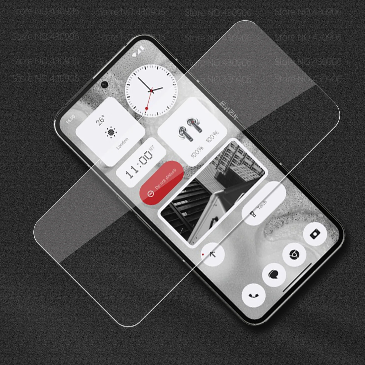 Image of Für Nothing Phone 2 Displayschutzfolie, vollständige Bildschirmabdeckung, transparente gehärtete Glasfolie, 2,5D-Kante, 9 Stunden Fingerabdruck-Entriegelung