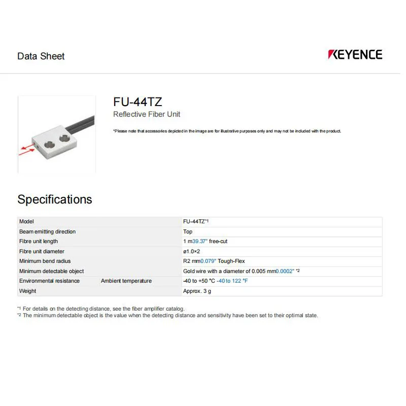 Brand New Genuine FU-44TZ KEYENCE flat counter-reflection diffuse 90 degree fiber optic sensor 100% original，warehouse stock