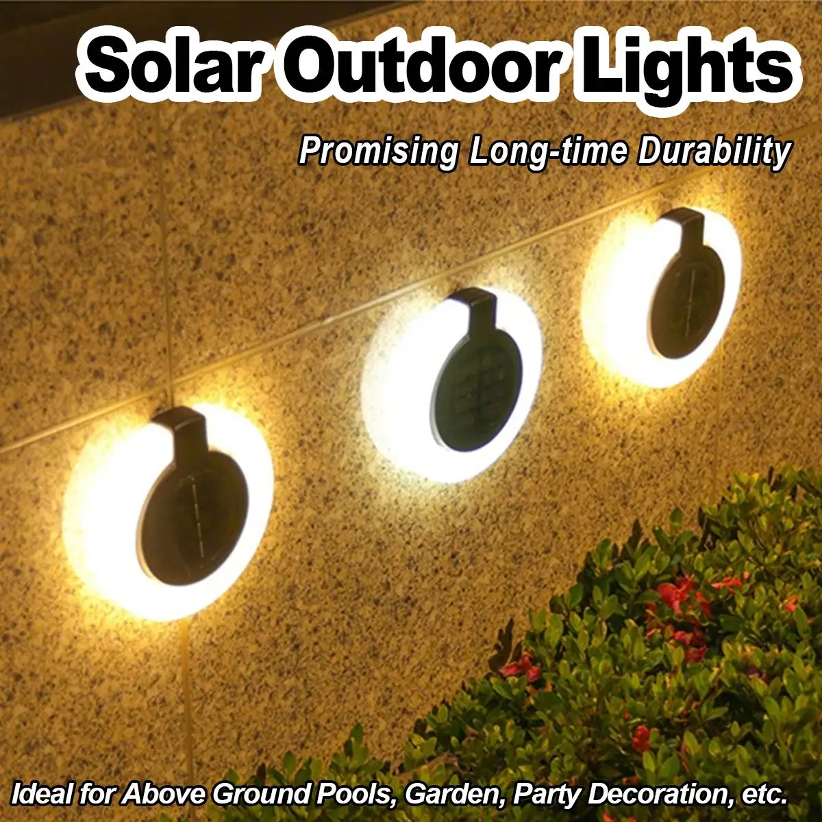 

Led Solar Waterproof Atmosphere Light Fence Lights Outdoor Powered Stairs Deck Lighting Foldable For Step Yard Ip65 Patio Garden