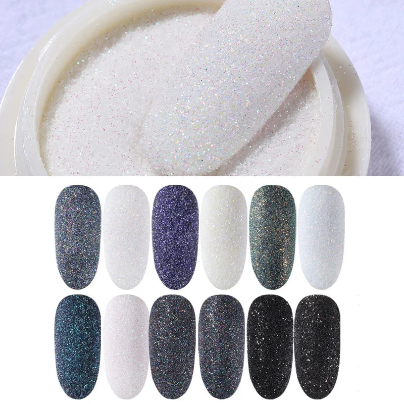 New Nail Glitter Gradient Shiny Powder Sugar Laser Manicure Nail Art Pigment DIY Nail Art Decoration Kit Nail Dust Powder