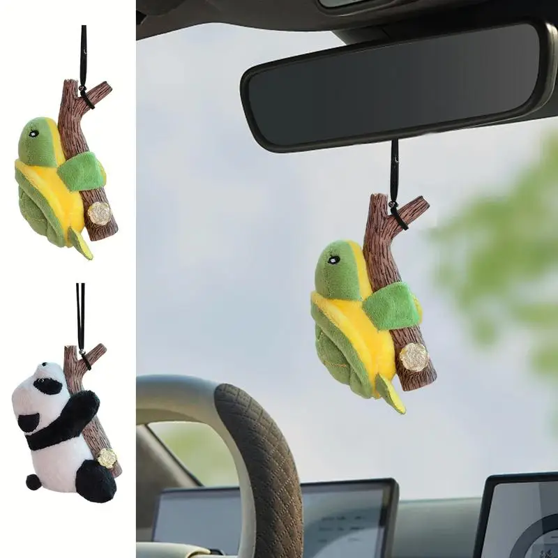 For Refer To Description  Car Interior Rear View Mirrors Decoration Car Accessories With Cute Turtle Panda Shape Animals Car