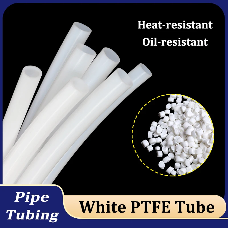 1 - 10m White PTFE Tube 1 2 2.5 3 4 5 6 7 8 10mm High Temperature Insulated Extruder J-head Rigid Pipe for 3D Printer Parts 600V