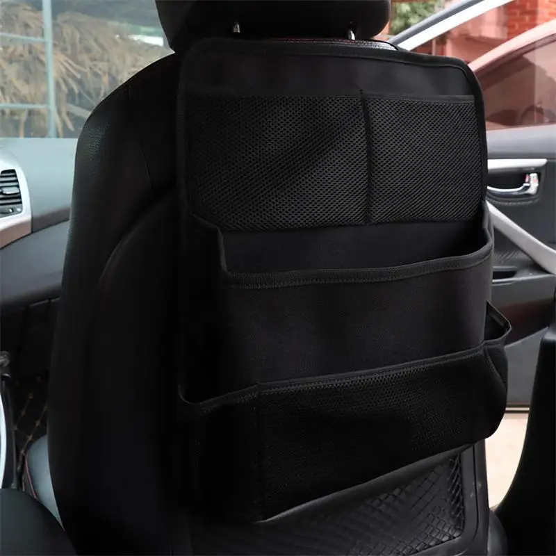 Car Seat Back Storage Bag PU Leather Car Organizers Multi-Functional Large Capacity Hanging Organizer For Most Vehicle Cars