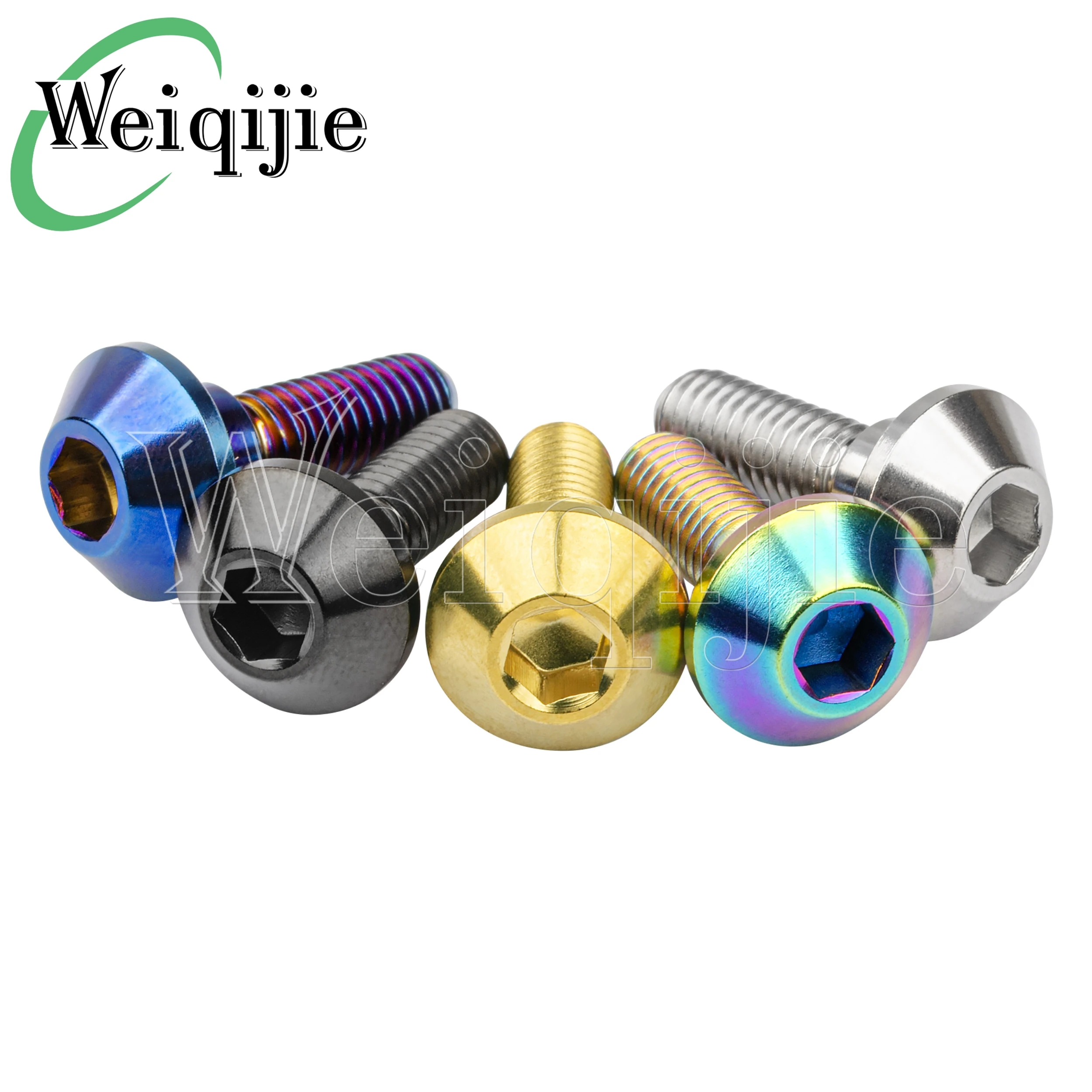 

Weiqijie 6PCS Titanium alloy M6x20 25mm bicycle mountain bike modification bolts, multiple specifications and colors optional