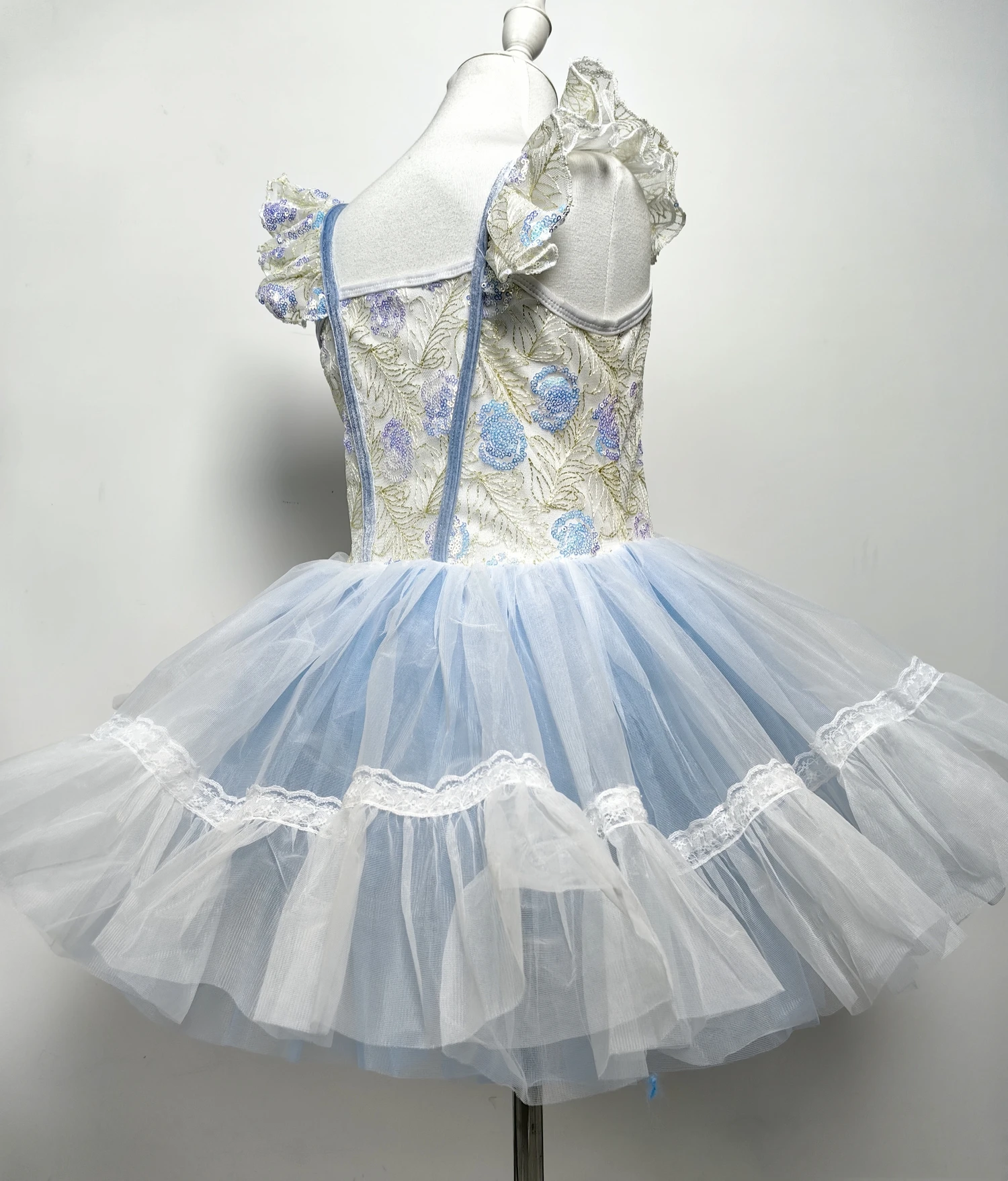 Kids Ballet Dress Girls Lace Sequin Swan Lake Performance Clothes Modern Dance Dress Gymnastic Ballet Performance Tutu Skirts