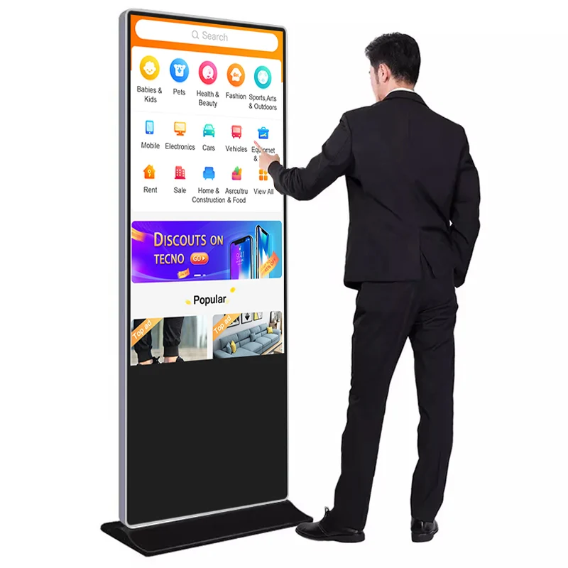 

43 50 55 65 Inch Touch Screen Vertical Advertising Machine Interactive Display Screen for Trade Show