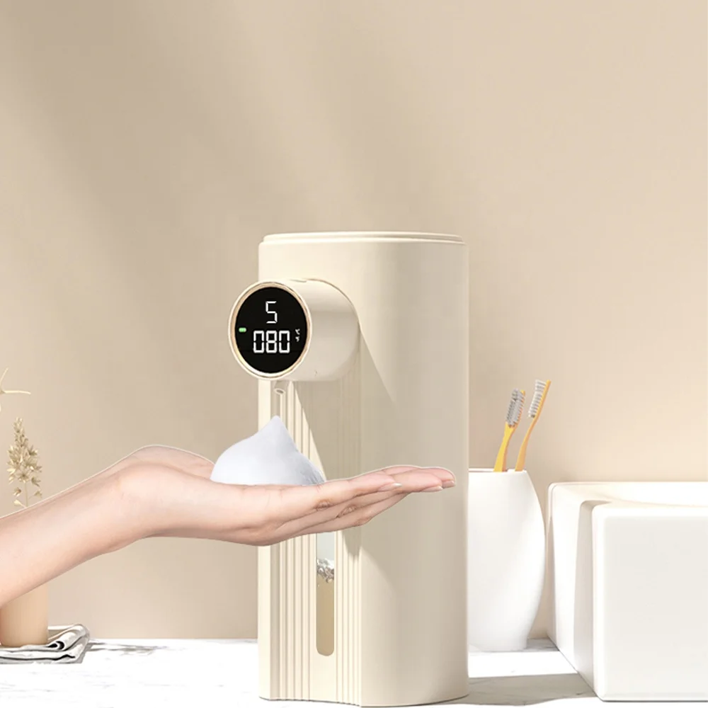 

350ml Infrared Sensor Automatic Soap Dispenser Electronic Gadgets Stainless Steel Hand Soap Machine LCD Display USB Rechargeable