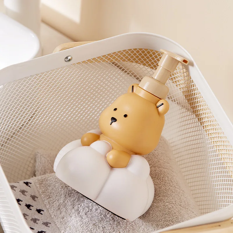 New Cloud Bear Sparkling Bottle Cute Cartoon Hand Wash Press  Shampoo and Face Cream Sparkling Mousse Split Bottle Bubbler