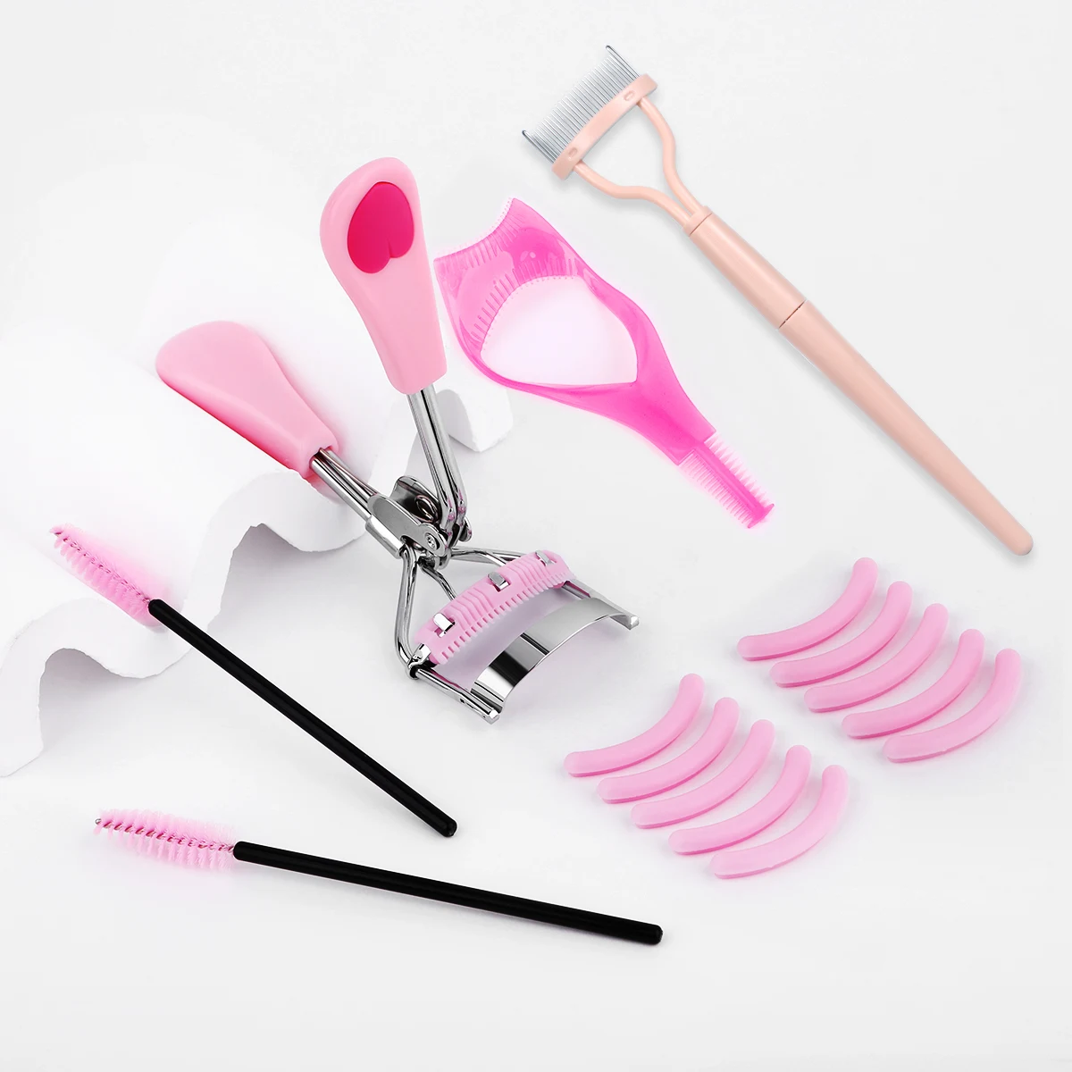 15pcs eyelash tool set, portable and durable modeling beauty artifact, easy to create big eyes, a must for beauty lovers.