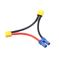 RC Airplane Battery Adapter Cable EC5 Female to XT60 Male Plug Series Connection Line 12AWG Silicone Wire for Drone ESC Parts