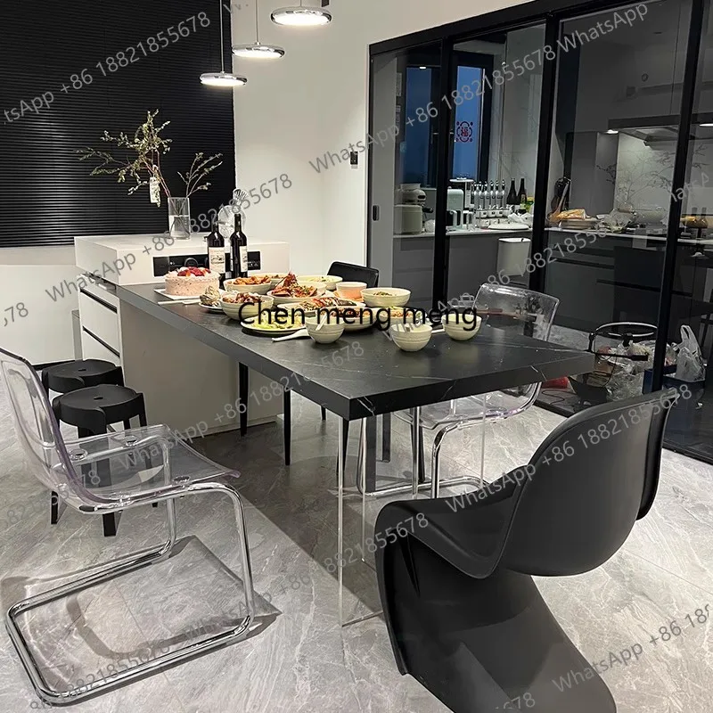 

Acrylic Modern Dining Table Luxury Living Room Lounge Designer Dining Table Office Kitchen Outdoor High Muebles Salon Furniture