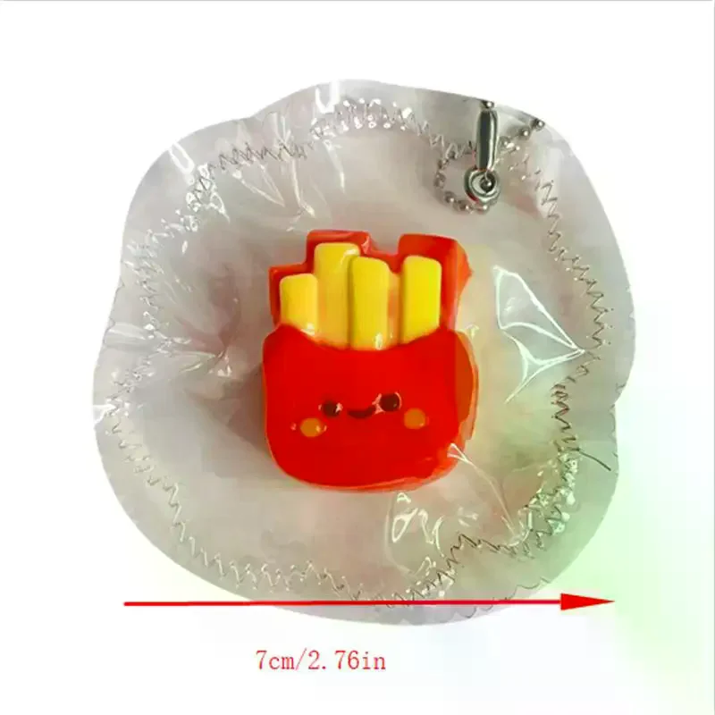 ของเล่นบีบคลายเครียดรูปอาหารน่ารัก เฟรนช์ฟรายส์ เบอร์เกอร์ ของเล่นซิลิโคนบีบเล่น ของเล่นคลายเครียด ของเล่นบีบช้าคืนรูป ของเล่นพวงกุญแจ ของขวัญ