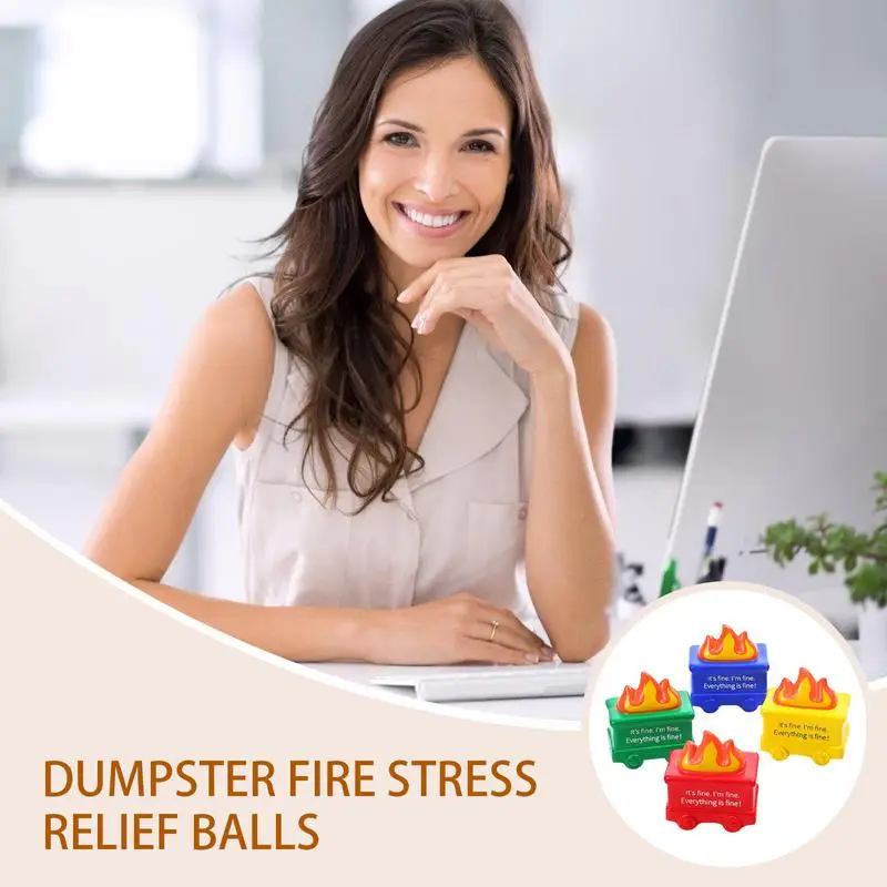 쓰레기통 화재 짜기 공 쓰레기통 화재 짜기 Fidget 동료 교사 직원 성인을위한 휴대용 유머 장난감 어린이