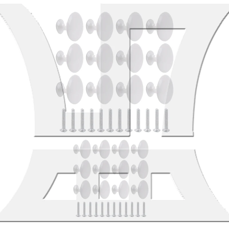 

Mushroom Shape Dresser Knob White 30mm For Living Room And Bedroom Cloakroom Furniture Accessories