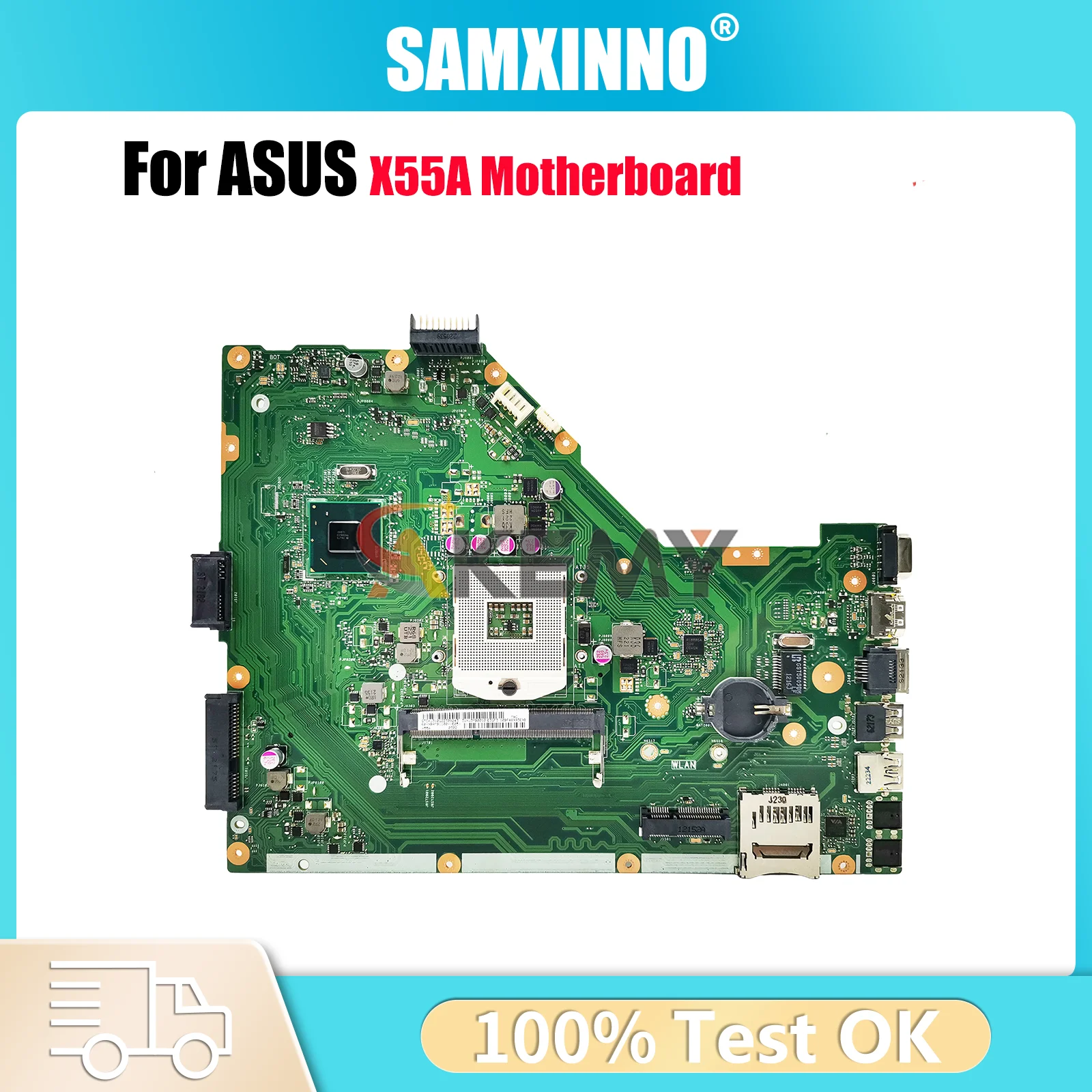 

X55A Laptop Motherboard For ASUS VivoBook X55A X55A Notebook Mainboard This item is in stock 100% tests OK fast shipping
