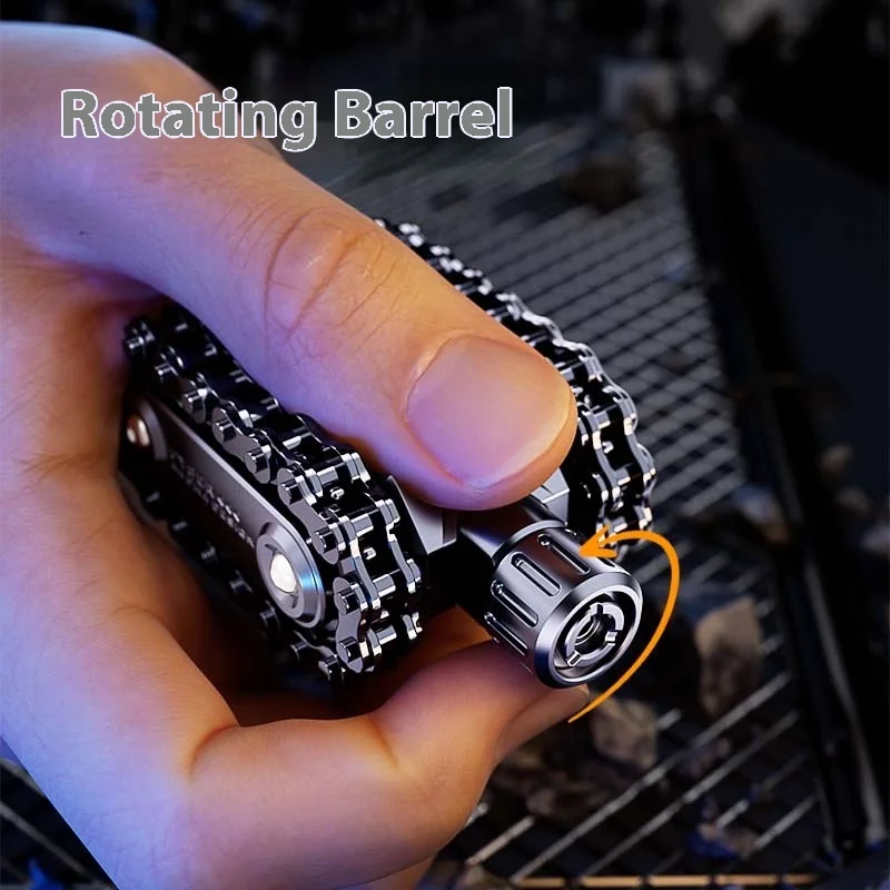 Tank Gear Fidget Spinner Piastra di spinta magnetica EDC con catena e clic tattili Giocattolo antistress in metallo duro per adulti