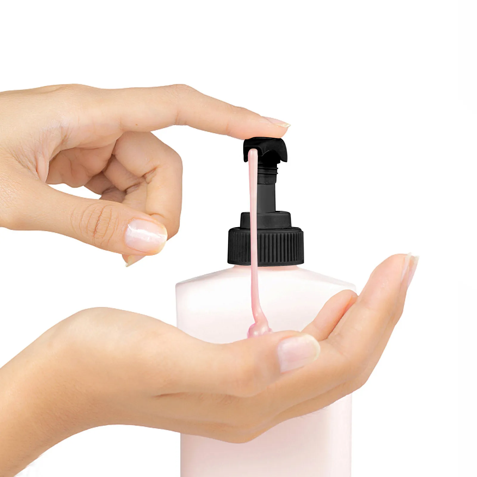 4Pcs Premium Plastic Press Pump Heads 28Mm Black for Liquid Soap Lotion Emulsion Reusable Bottles Long Nozzle Kitchen Bathroom