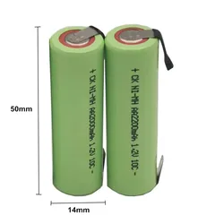 2PCS/Lot 1.2V 2200mAh Rechargeable Ni-Mh Battery For Braun Oral B D12 D12S D16 S12 3709 3757 Electric Toothbrush