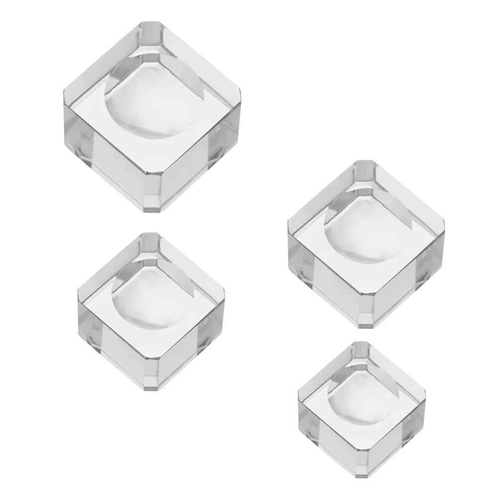 

4Pcs Crystal Balls Base Glass Craft Fine Workmanship Not Easy to Break Long Term Use Perfect Gift Crystal Balls Showing Racks