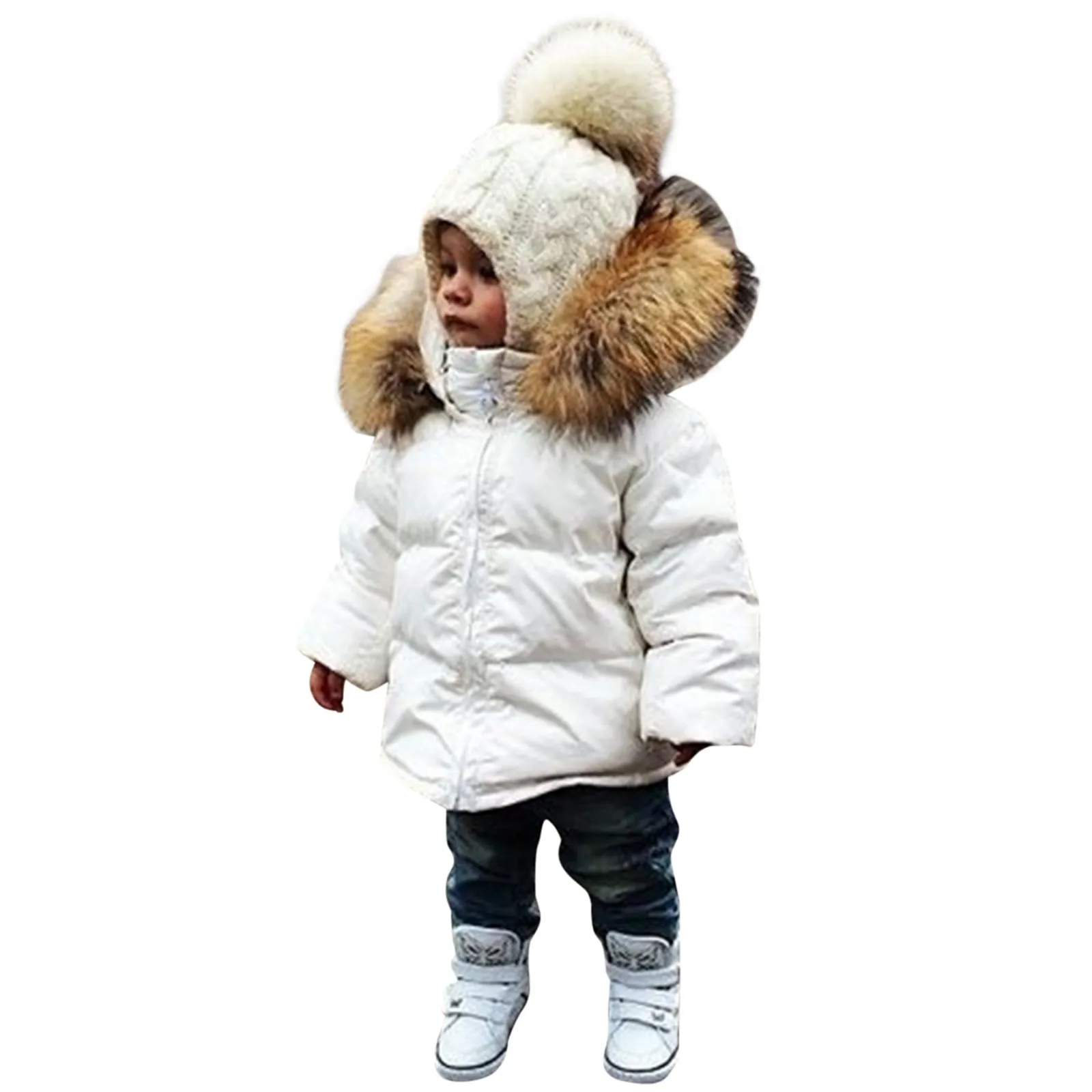 Toddler Kids Jacket Casual Baby Hooded Snowsuit Boys Clothes Outerwear Padded Infant Winter Girls Coat