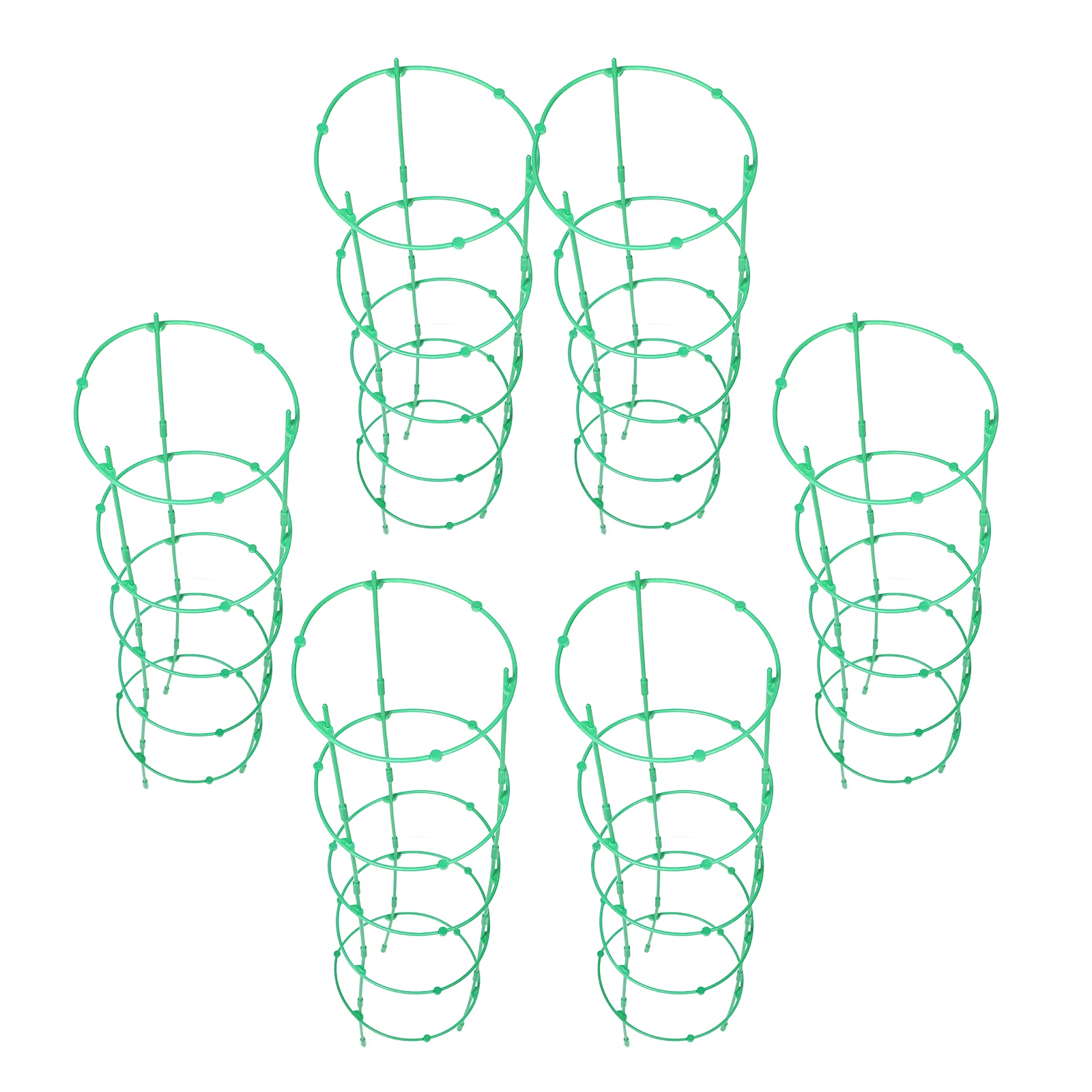 

6 Sets Flower Pot Trellis Metal Garden Stakes Climbing Plant Support Cages Tomato Cage Peony Cage Planter St Houseplant Vertical