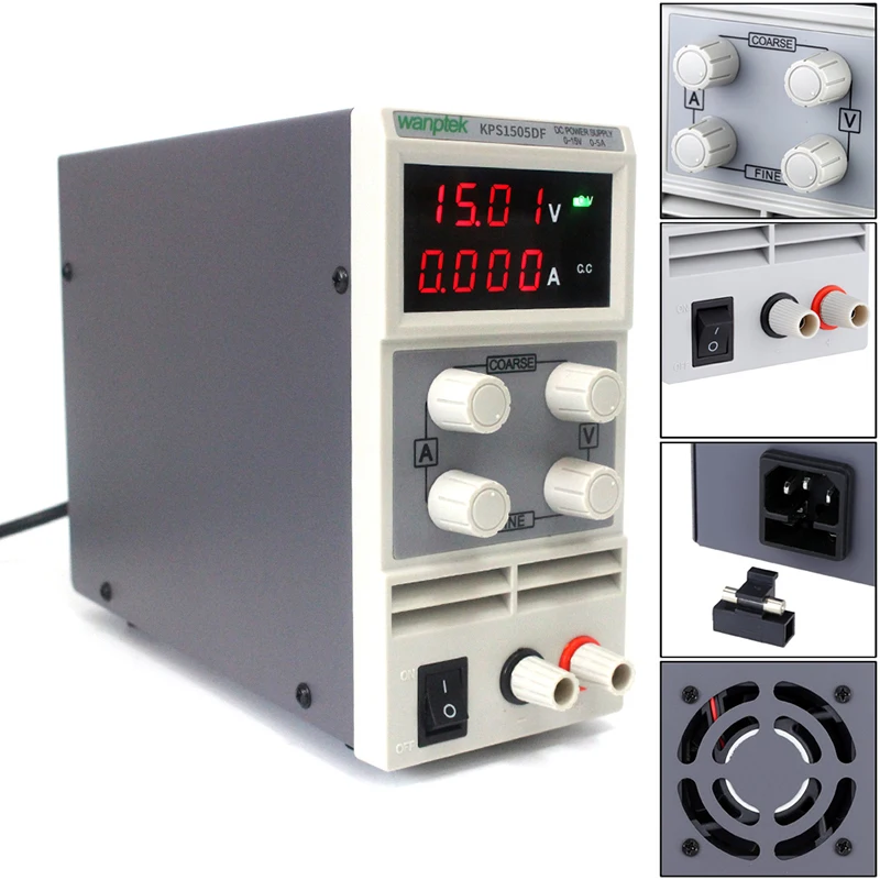 Kps1505df alta qualidade 15v5a 110v-230v 0.1v/0.001a ue led interruptor digital ajustável fonte de alimentação dc display ma