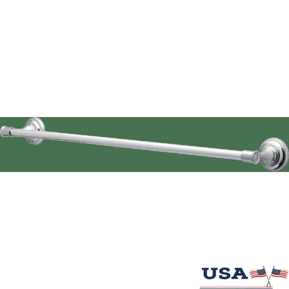 

Durable 18 Inch Expandable Towel Bar with 6 Inch Extender Set Screw Mount Chrome Finish Easy Installation Hardware Included Wall