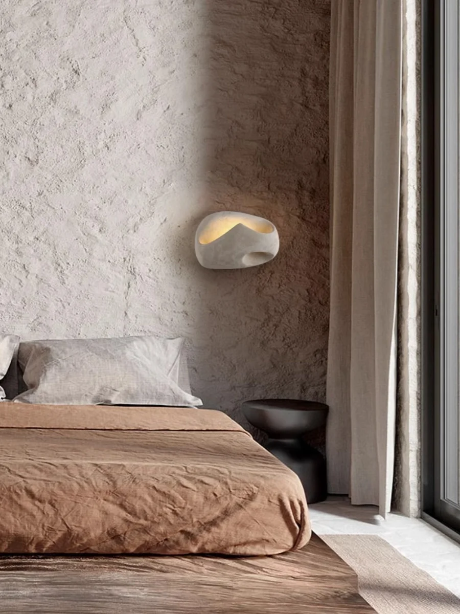 Creative minimalist foam cement wall lamp; Quiet wind designer; art homestay hotel background wall walkway lamp