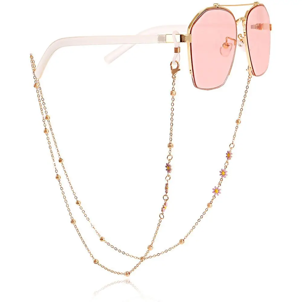 

Elegant Cute Decoration Fashion Colorful Flower Vintage Eyewear Accessories Mask Chain Sunglasses Chain Eyeglasses Lanyard