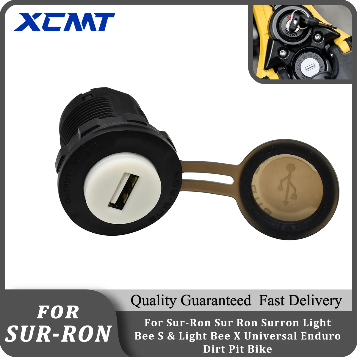 

Electric Motorcycle USB Interface For Sur-Ron Sur Ron Surron Light Bee S & Light Bee X Universal Enduro Dirt Pit Bike