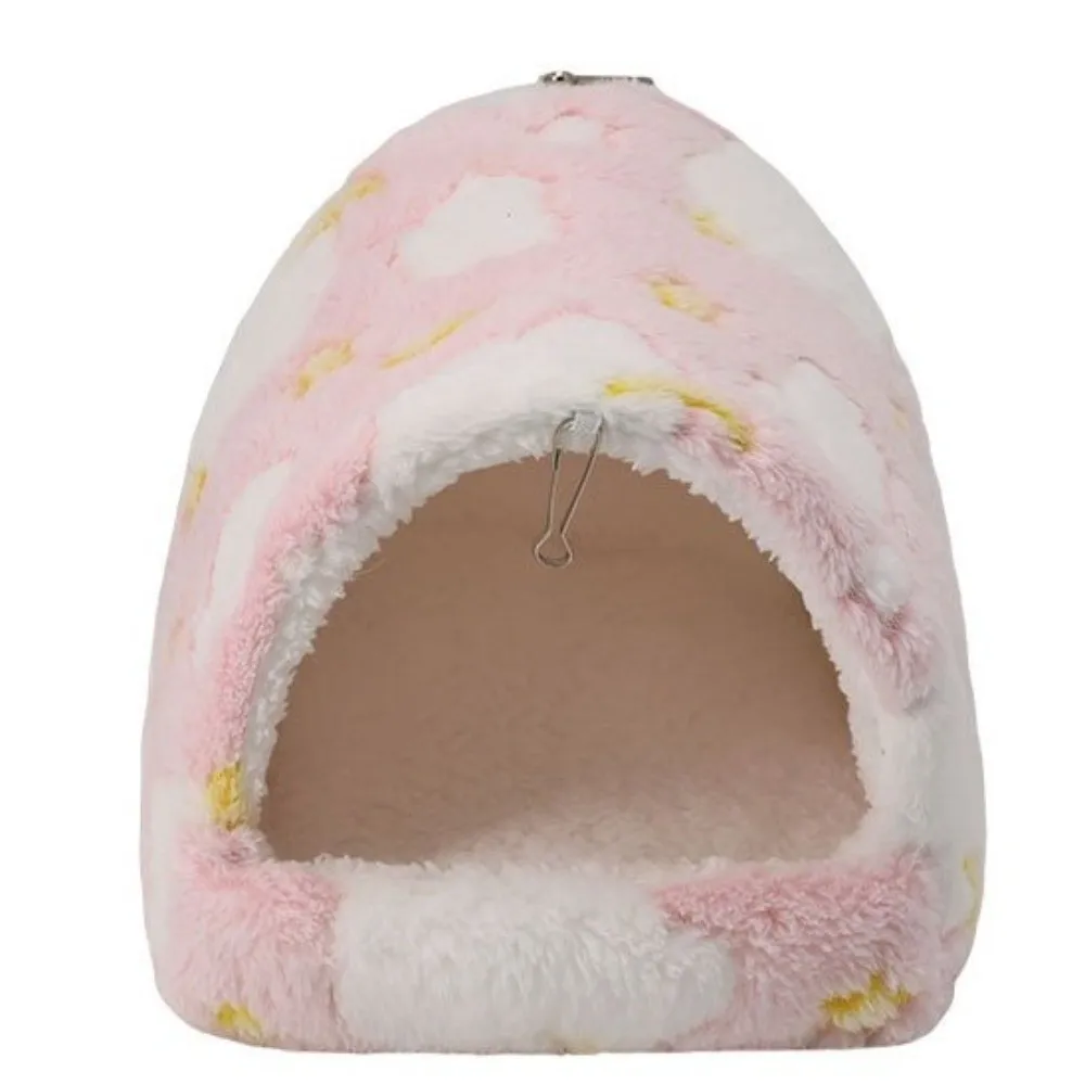 Neues hängendes Plüsch-Papageiennest, warme Baumwolle, großes Fassungsvermögen, gefüllte Vogelhütte, weiches Zelt-Design, Meerschweinchen-Nest für den Winter. – Detail 13