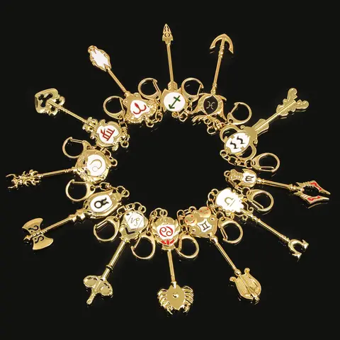 Llavero del zodiaco de los doce para mujeres y hombres, cadena colgante de cola de cangrejo, escorpio, acuario, accesorios de cadena de teléfono de coche, regalo