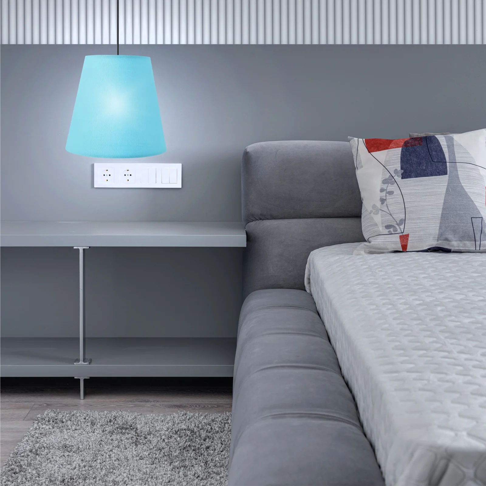 غطاء مصباح طاولة من القماش الناعم بمشبك حديدي على غطاء خفيف متين لغرفة النوم وغرفة المعيشة عاكس الضوء المنزلي بديل للديكور