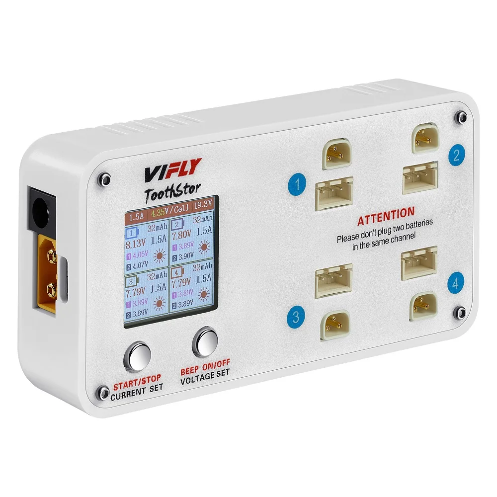 VIFLY-Chargeur d'équilibre avec mode de stockage pour importateur FPV, ToothStor, 4 ports, 2S