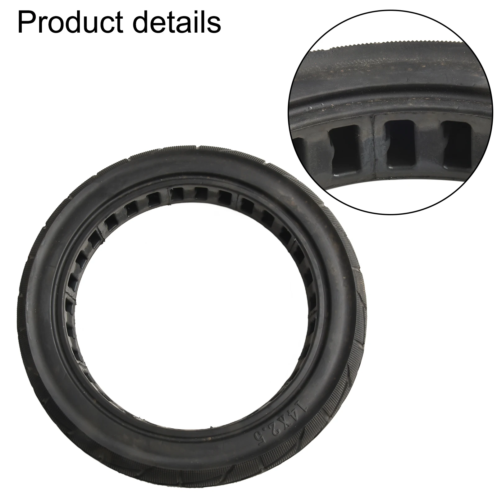 

For Electric Vehicle Solid Tire 2.50-10 Tire Special Exterior Lines Anti-flat Anti-puncture Better Grip Not Easily Damaged