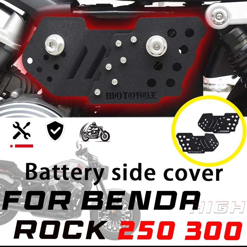 FIT FOR BENDA ROCK 250 300 Retro-style battery side cover for benda rock300 rock 250