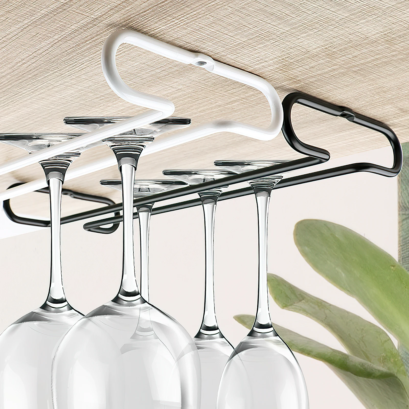 

Glass Storage Rack Goblet Holder Wall Mounted Cup Hanging Rack Display Hanger Fine Workmanship Smooth Surface Easy