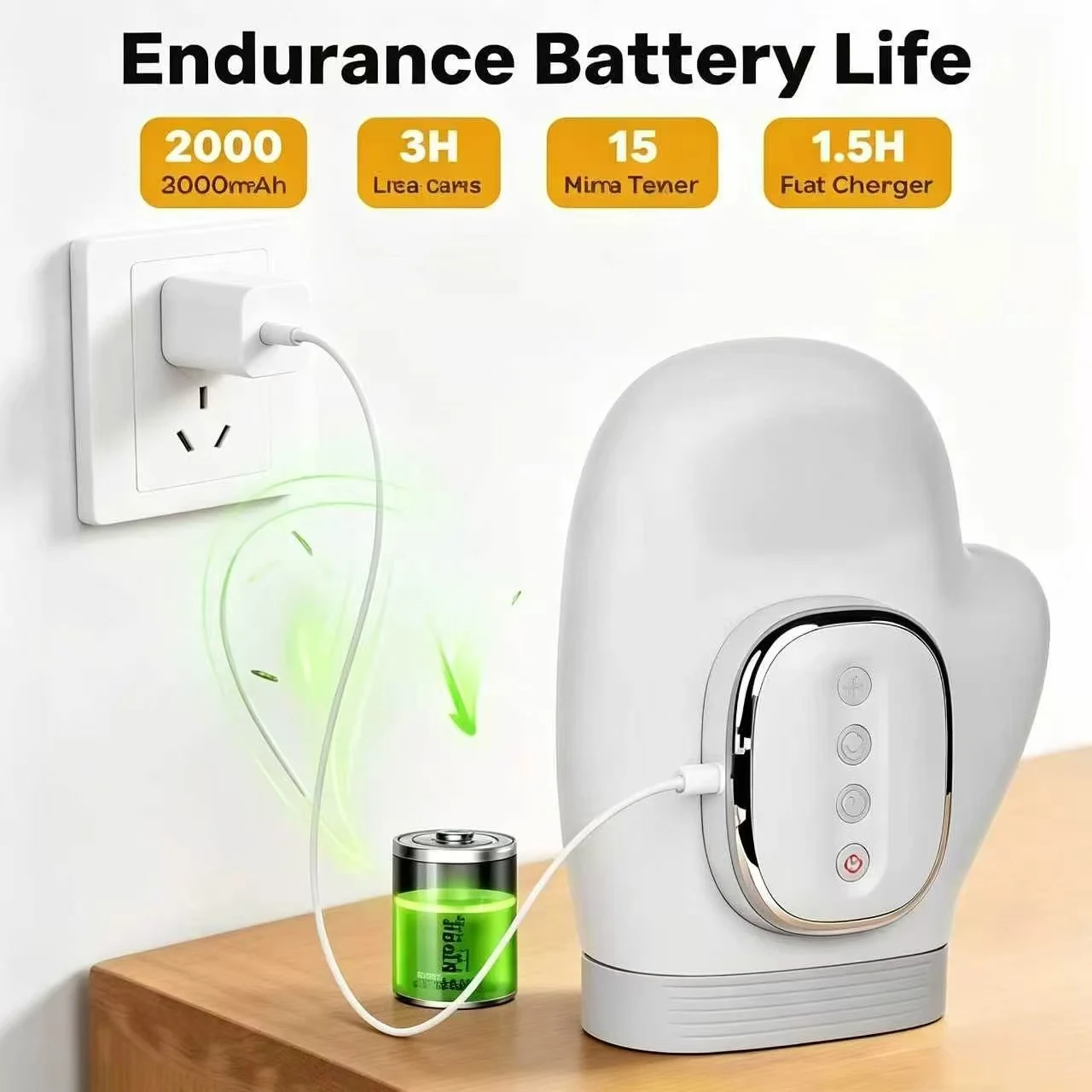 Cordless Hand Massager with Air Compression 5 Adjustable Pressure Electric Wrist Finger Massage Machine Portable Relaxer