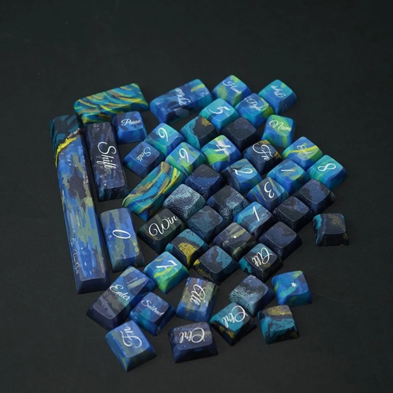 126PBT Heat Sublimation XDA Oil Painting Theme Keycap for Mechanical Keyboards Smooth and Oil-Proof PBT Keycaps