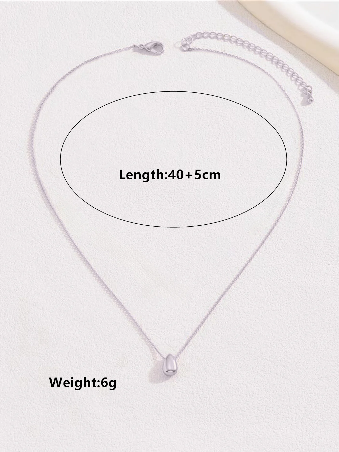 قلادة مطرزة بالخرز من الفولاذ المقاوم للصدأ للنساء ، مطلية بالذهب عيار 18 قيراط ، تصميم أنيق ، قطرة ماء ، عقد تراص ، الصيف ، 1 روض #4