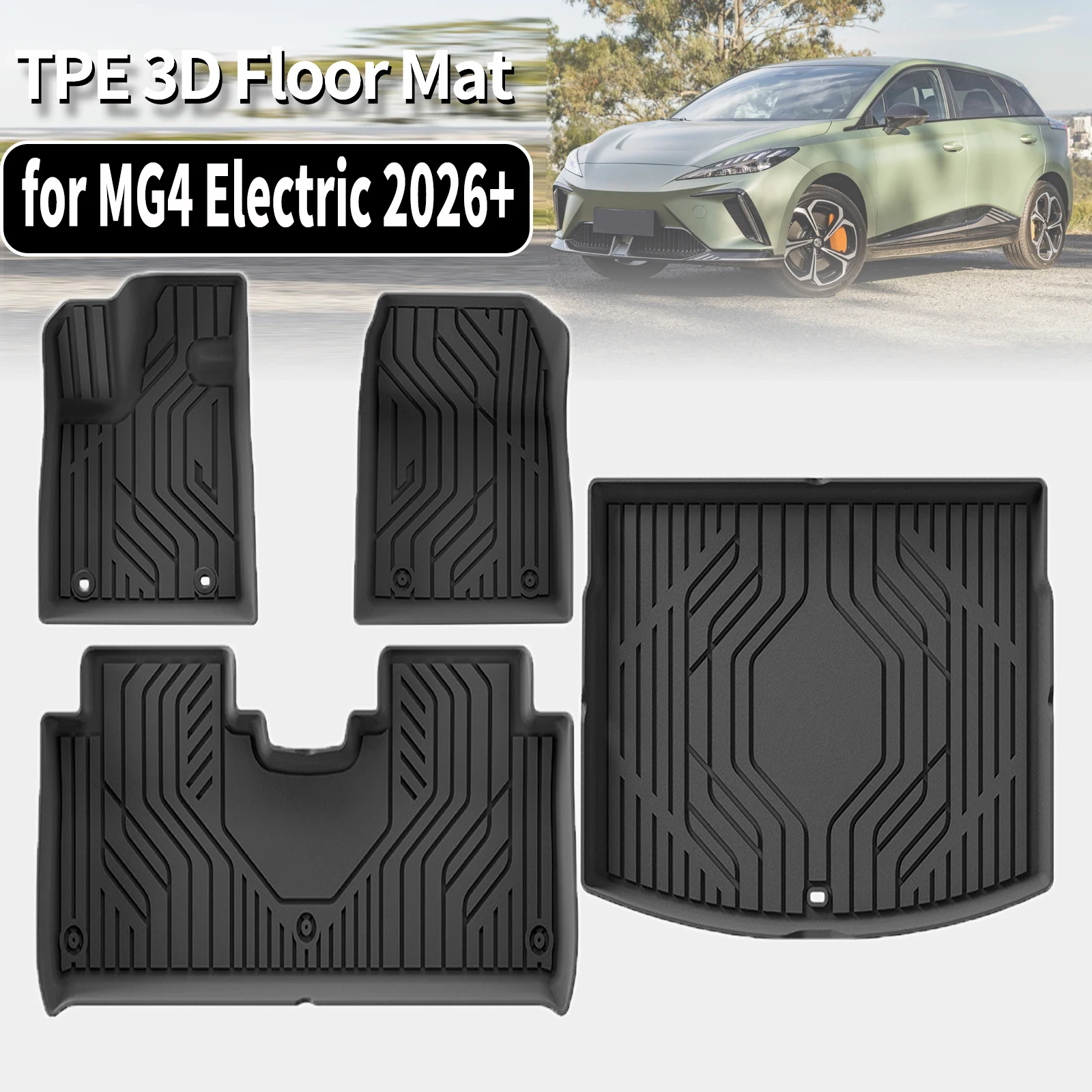 

Экологичные нескользящие автомобильные коврики из TPE для MG4 MG 4 Urban 2025 2026 2027 (не подходят для электромобилей)